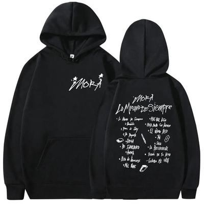 Raper Mora Lo Mismo De Siempre Trasa 2025 Bluza z kapturem z albumu Męska Damska Vintage Estetyczna Bluza z kapturem Modna Oversize Bluza z kapturem Streetwear