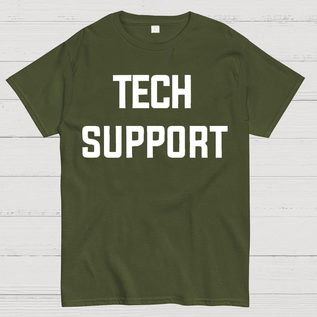 Tech Support Cotton Summer Casual Cool Loose T-Shirt
