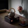 Antique Bamboo Warm Tea Table Heating Warm Tea Stove Base Household Japanese Flavoring Device Frying Baking Baking Tools