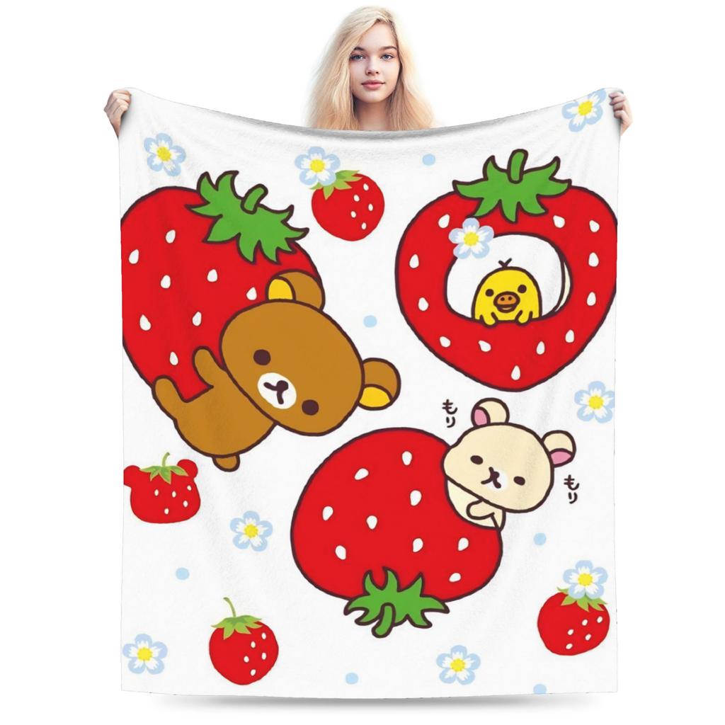 Rilakkuma Korilakkumas Blanket Quality Super Soft Throw Blanket Winter Boy Girl Couch Bed Aesthetic Bedspread