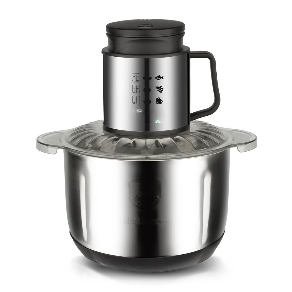 Tritacarne Elettrico Grande Capacità 5L 1000W Frullatore di Verdure in Acciaio Inossidabile Robot da Cucina Multifunzione