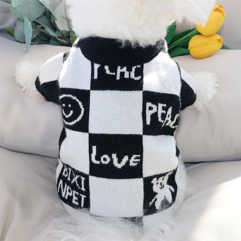 Pet Knitted Sweater Teddy Bichon Pomeranian Schnauzer Small Dog Cat Dog Clothes Autumn And Winter Clothing