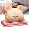 Stofftiere Reise-Decken-Kissen-Set Weiches Plüsch-Kuschelkissen Niedliches Plüschtier mit Handwärmer