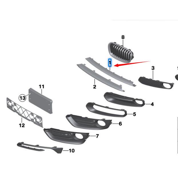 51117334031 Front Bumper Lower Trim for BMW 2 Series F22 F23