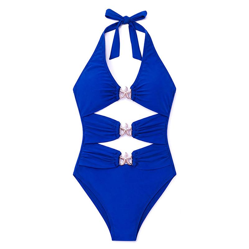 1011 European and American One-piece Swimsuit Racing Women's Professional Swimming Women's Sexy Swimsuit Neck Strap