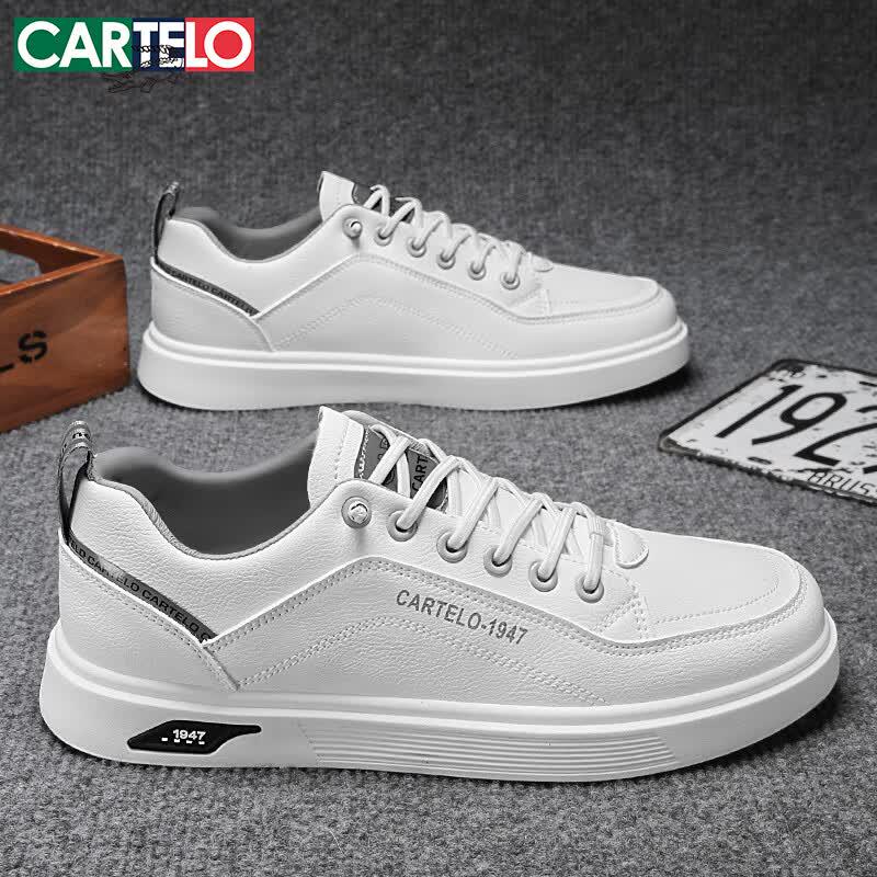 CARTELO Men s Korean Style Casual White Board Shoes 43 бело-серый
