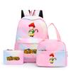 3 stk/sett Dragon Ball Fargerik Ryggsekk med Matboks for Kvinner Studenter Tenåringer Ryggsekk Casual Skolesekksett