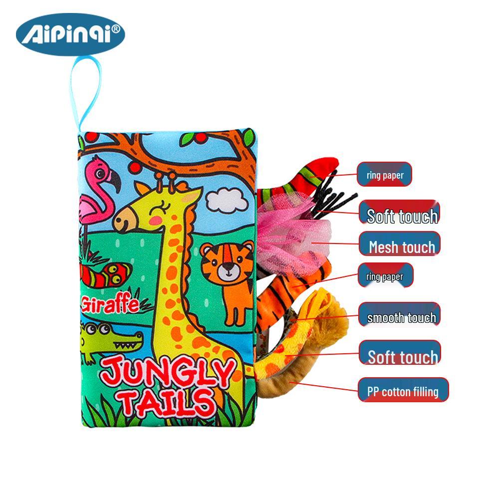 Aipinqi Tear-Resistant Baby Cloth Book: Tail, Crinkle Paper, and Quiet Book for Infant Early Education.