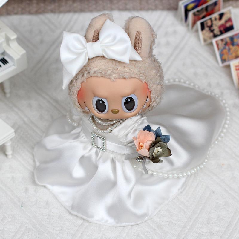 Labubu Doll Clothes Pendant Exquisite Korean Wedding Dress Series Doll Clothes