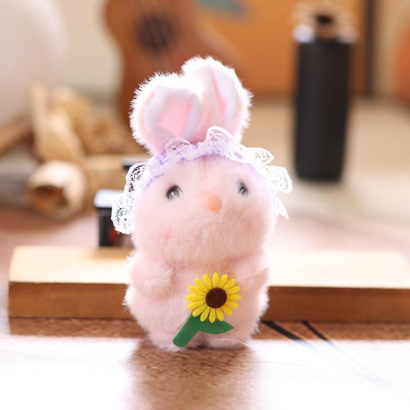 Rabbit Cute Cartoon Plush Keychain Soft Short Plush Gifts Bag Decor Kid Doll
