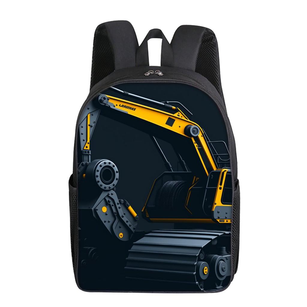Cool Motorcycle Printing Single Layer Backpack for Boy and Girls Best Gifts 2D Flat Cartoon School Bags for Children