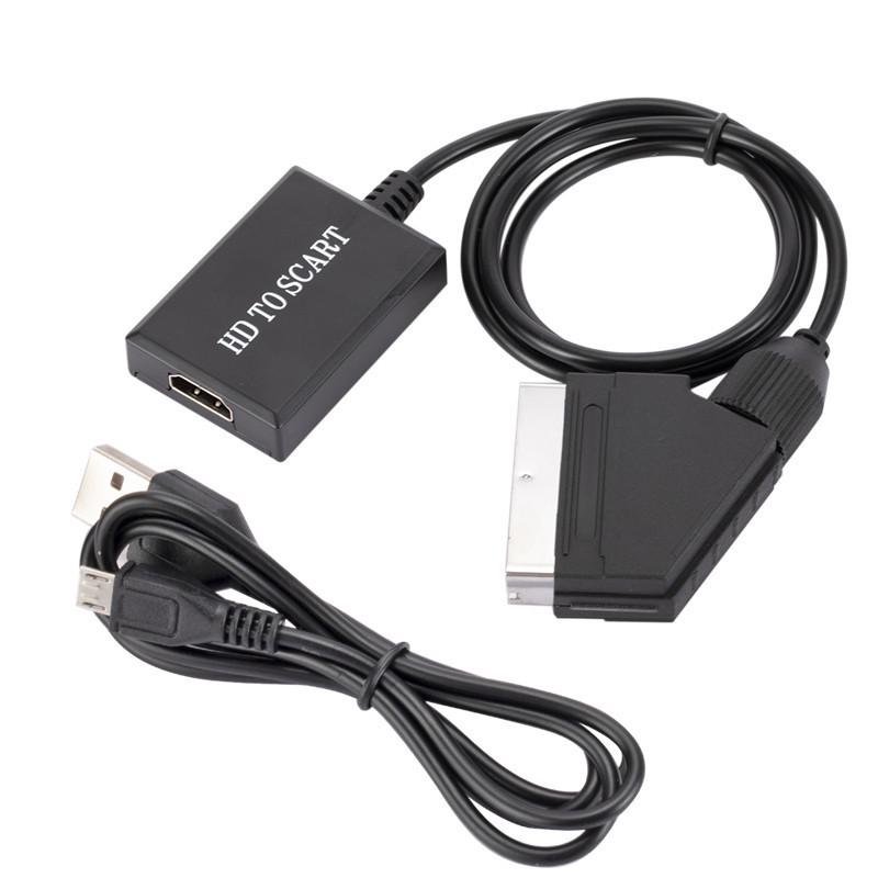 

SCART to HDMI Converter, 1080P HD Audio/Video Adapter
