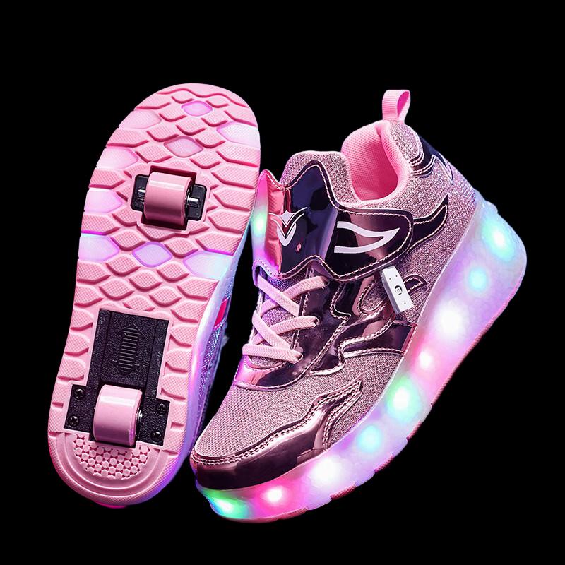 BoZong Light-Up Roller Skate Shoes for Boys 30