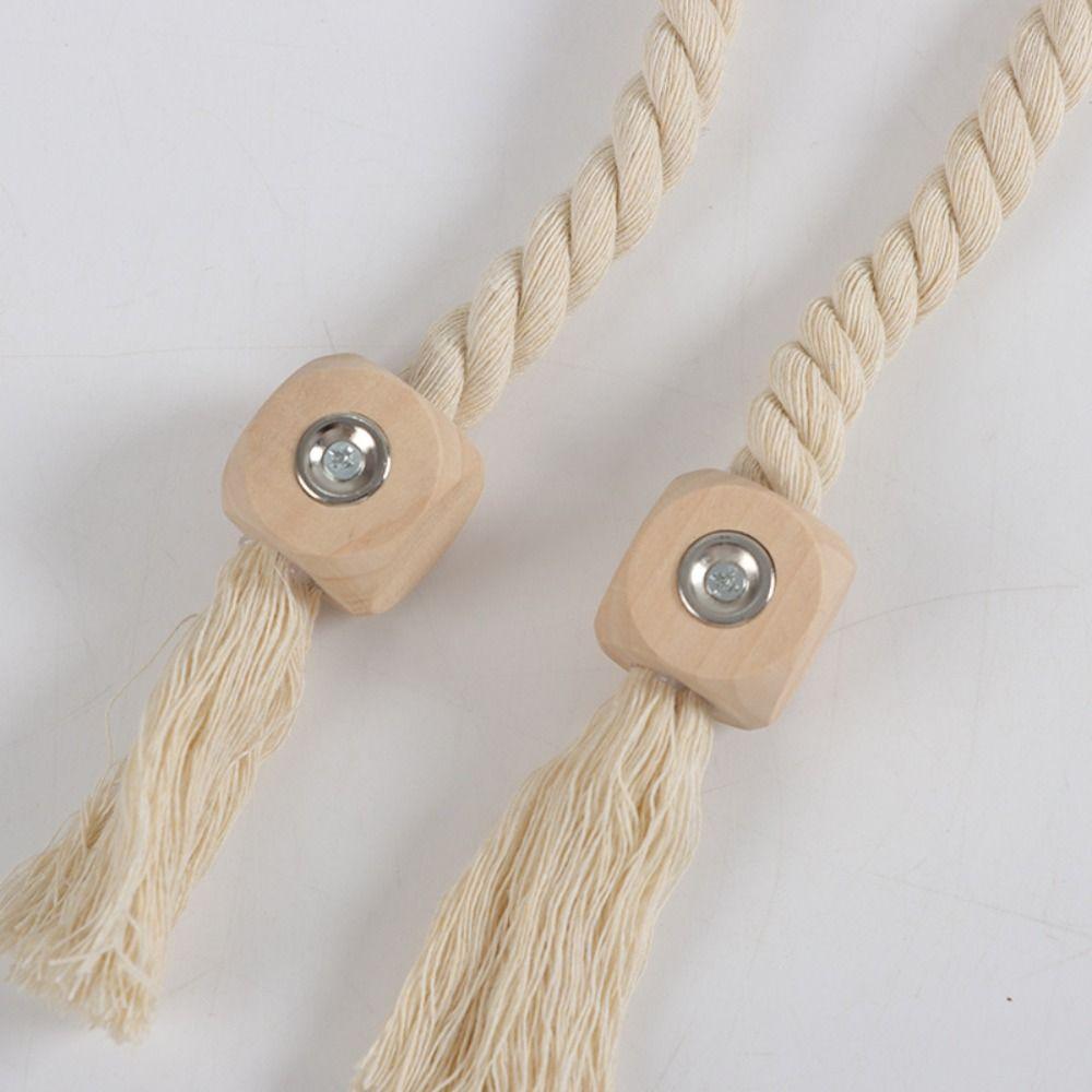 Solid Wood Curtain Tieback Hand-woven Window Curtain Buckles Fashion Curtain Rope Holders  Bedroom