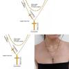 Titanstahl Kreuz Halskette Für Frauen Mit Geometrischem Design Und Vergoldung Perfekt Für Freizeitkleidung