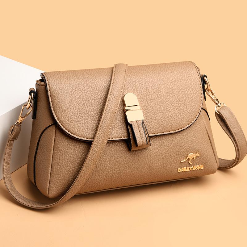 Stilig alt-i-ett dameveske Eksklusiv kenguruveske Dame Enkel skulder Crossbody Middelaldrende mor-veske