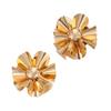 Light Luxury Three-dimensional Flower Texture Earrings, Fashionable Exaggerated Design Earrings