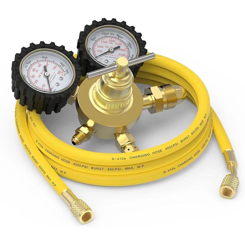 

Nitrogen Regulator And Hose 800 PSI Output Pressure CGA580 Inlet Connection 1/4In Male Flare Outlet Connection Hardware Tools жёлтый