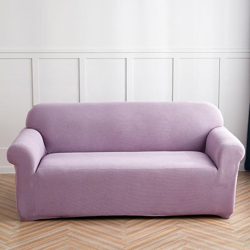 Thick Corn Velvet Solid Sofa Cover Anti Slip Elastic Sofa Protector For Living Room Stretch Anti-Wear Dust Cover For All Seasons