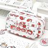 Tomato Kitten Pattern Pencil Case Flip Design Stationery Storing Bag Durable Pen Bag Students