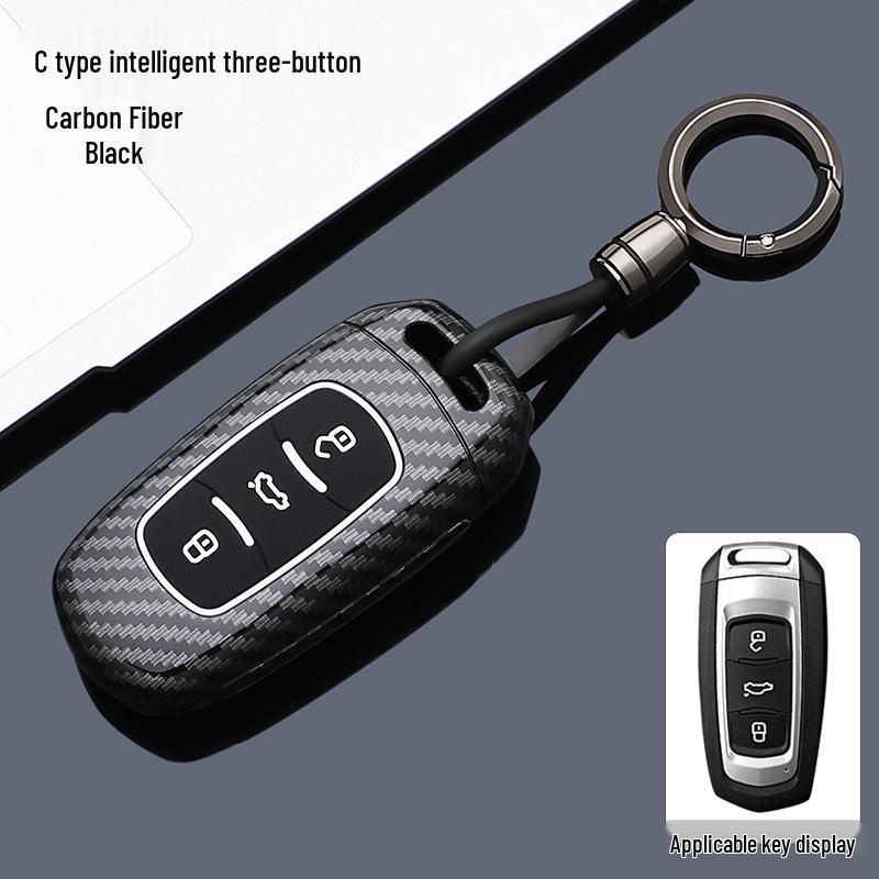 Étui pour clé pour modèles Geely: Emgrand, Xingyue, Boyue, Xingrui, Bin Yue, Bin Rui, Denim Galaxy - Coque de Protection avec Boucle
