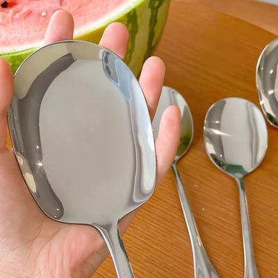 Cucchiaio Anguria Estivo in Acciaio Inossidabile Extra Large Cucchiaio Riso Asciutto Piccolo Cucchiaio Zuppa Per Mangiare Anguria Cucchiaio Speciale