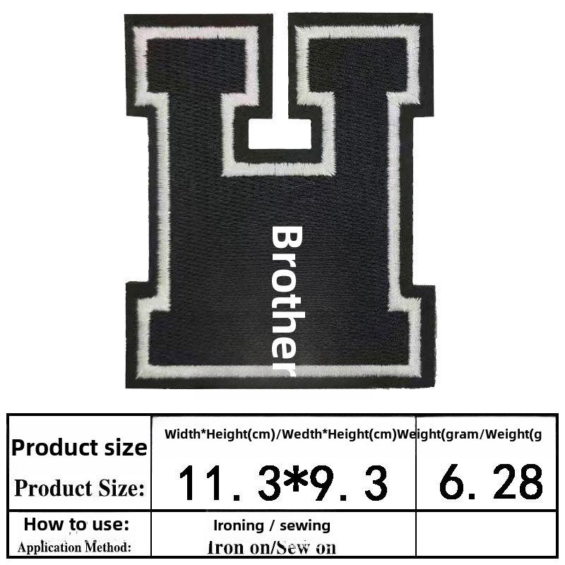 Embroidered Alphabet & Number Jersey Patch Armband Badge