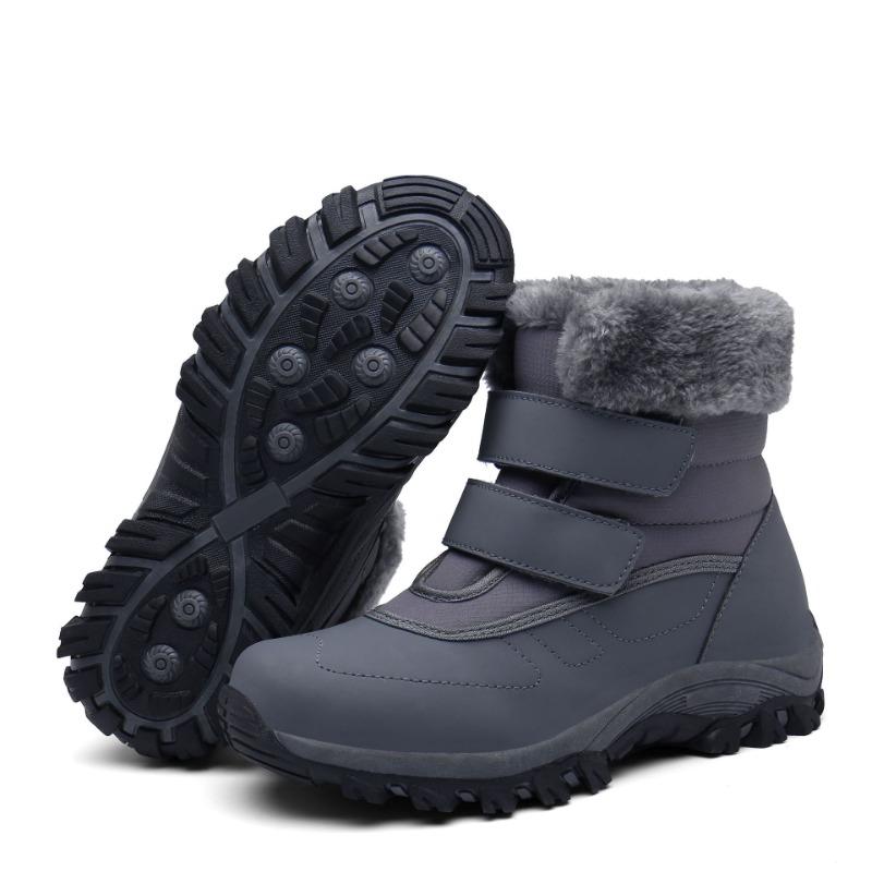 Scarpe da donna di grandi dimensioni Scarpe autunnali e invernali in cotone caldo Stivali da neve tinta unita Scarpe da madre