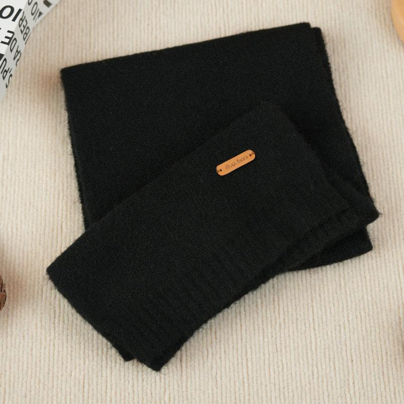 New children's scarves men's and women's hoarding neck protection knitted scarves autumn and winter solid color scarves large