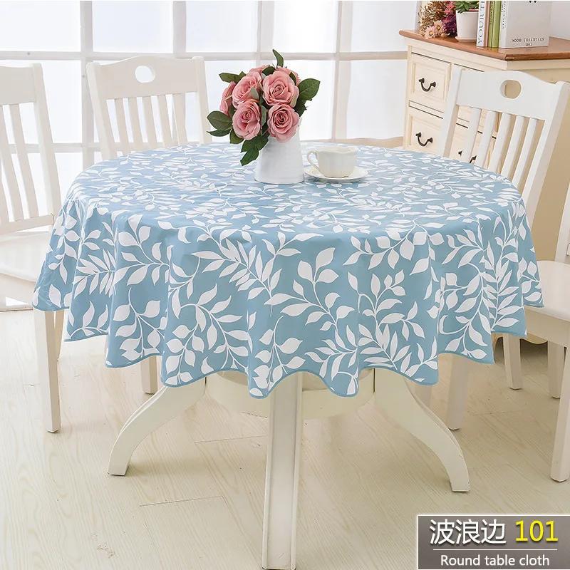 Waterproof Tablecloth Round Table Cloth PVC Nappe Table Cover Party Wedding Table Cloth for Home Kitchen Tablecloth