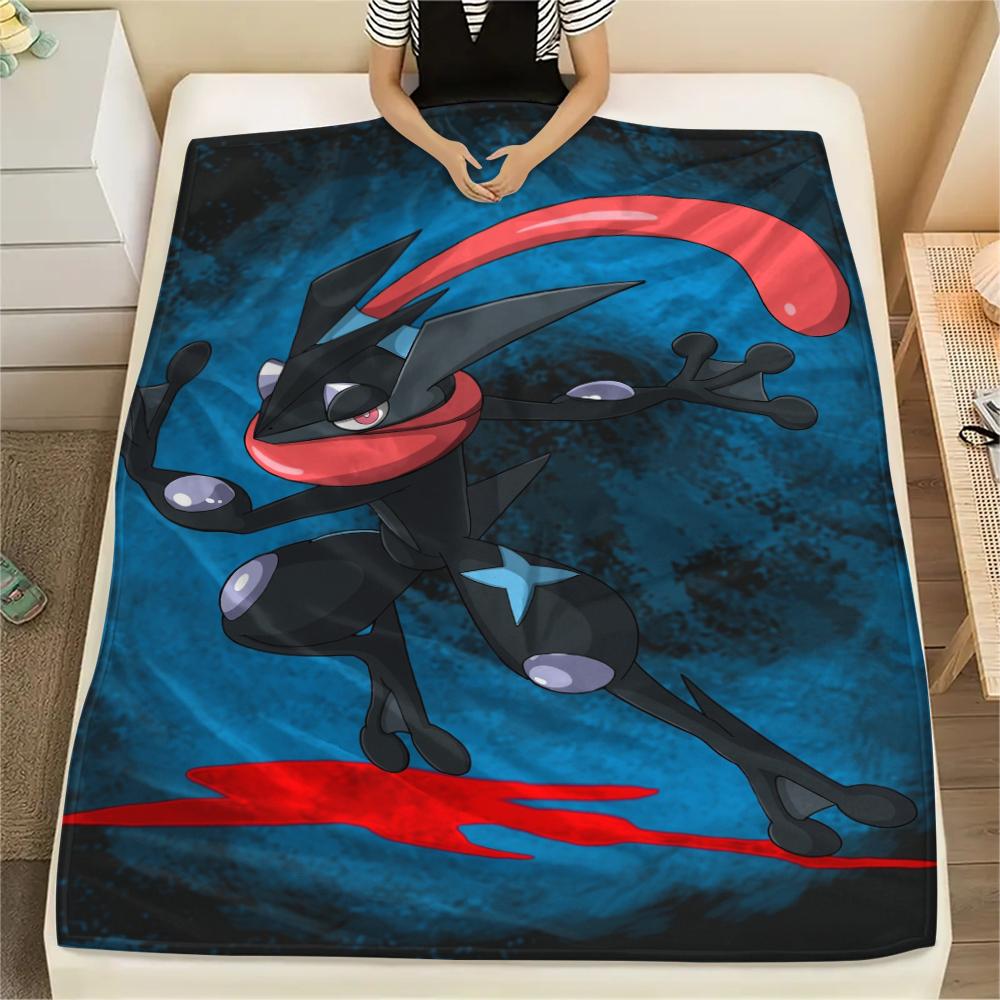 Cartoon Pokémon Pattern Flannel Blanket, High Quality Comfortable for All Seasons, Home Decor, Warmth and Comfort, Perfect for Gifts.
