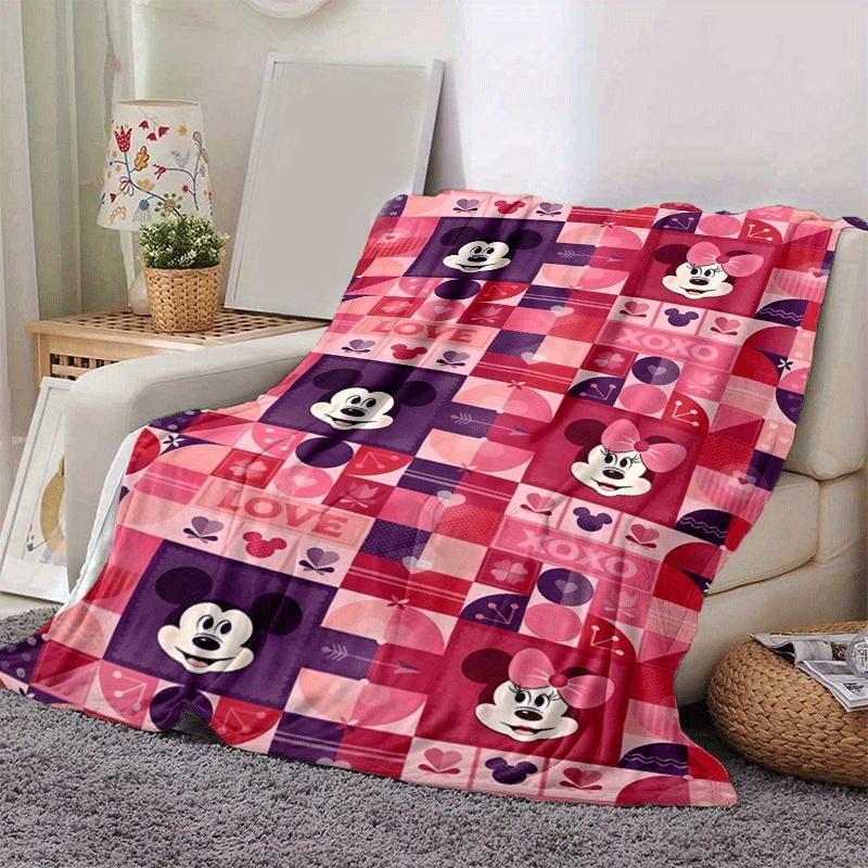 1pc Mickey Printing Blanket - Soft, All-Season Throw for Living Room, Bedroom,Personalized Gift with Adorable Cartoon Design