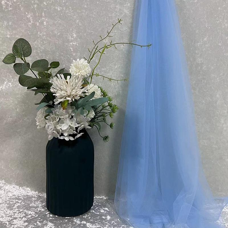 Green Soft Yarn Curtain Net for Kindergarten Decoration, Scene Layout, Wedding Backdrop, and Dress Fabric
