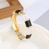Elegant Enamel Cuff Bangles Wide Geometric Bracelet Personality Bohemian Drip Oil Bracelet  Women