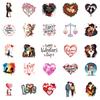 50 PCS LOVE Couple Stickers - Romantic Valentine Decals for Phone Case, Suitcase, DIY Gifts