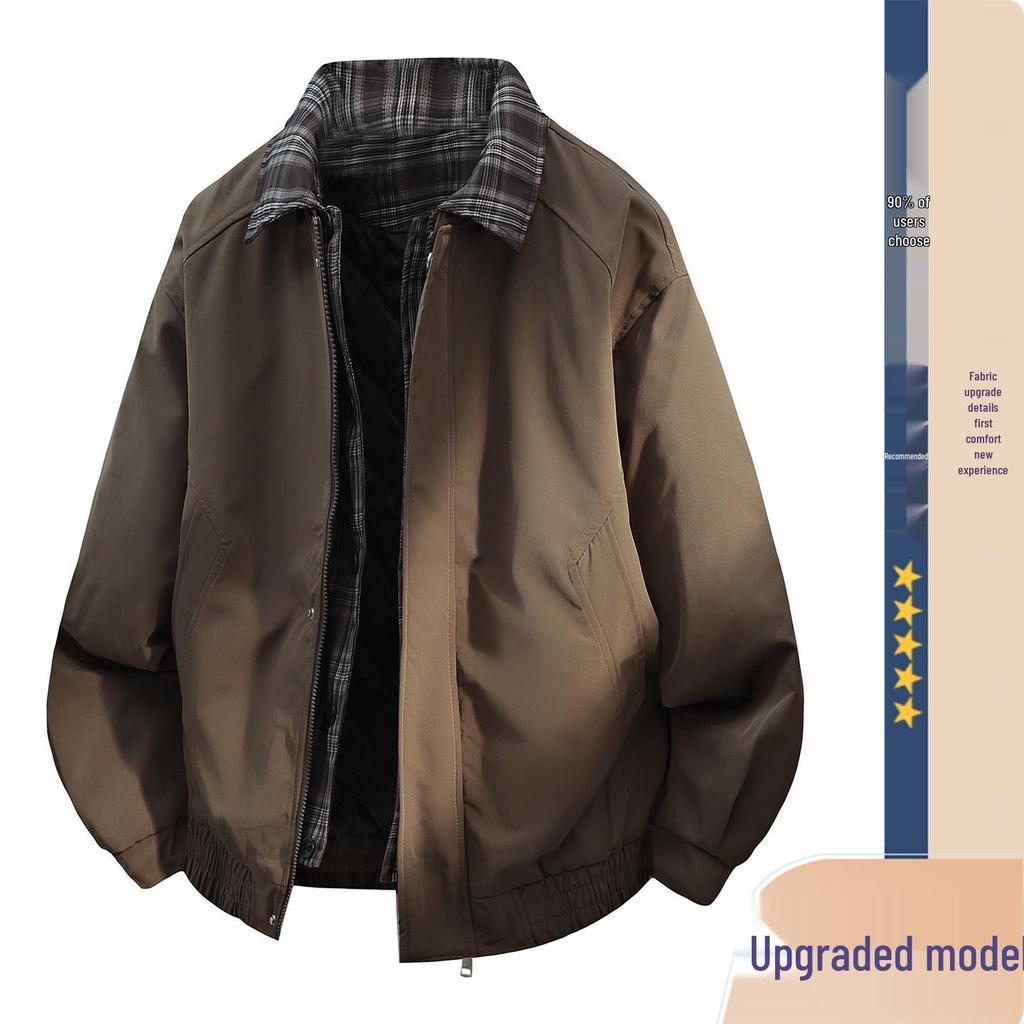 Men's Autumn Winter Thickened Executive Jacket - Old Money Style Warm Cotton Padded Coat