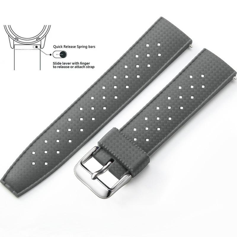 Tropical Silicone Watch Band Quick Release Watch Band 18mm 20mm 22mm Rubber Tropic Smart Watch Strap Waterpfroof Muti-Color