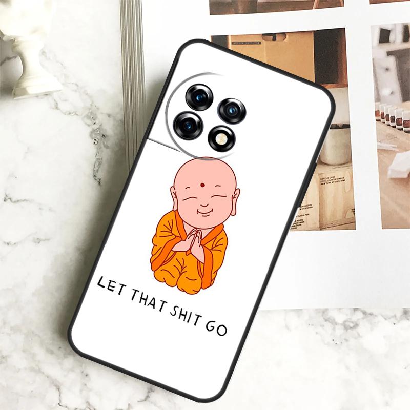 Cute Buddha Monk Zen Buddhism Case For OnePlus 12 12R 11 9 10 Pro 10R 9R 8T 10T Nord 3 CE 2 Lite 2T N10 N20 N30 CE4 Cover