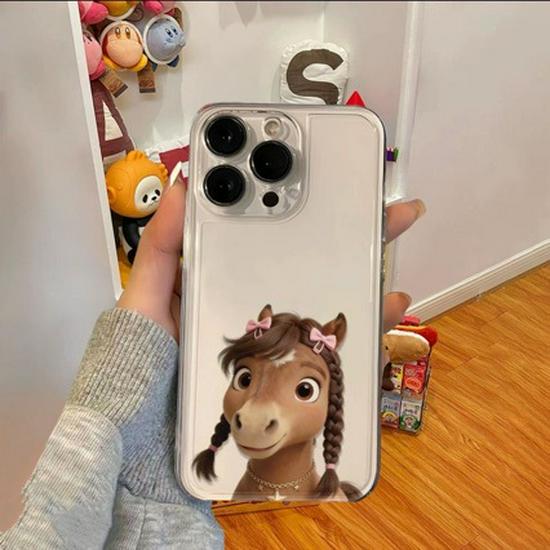 

Abstract Year of the Horse Transparent Phone Case for iPhone 8 Plus/XS/XR/11/12/13/14/15/16/17 iPhone 17 Pro