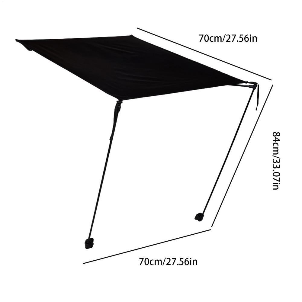 

Lounge Chair Sunshade UV Protection Outdoor Moon Chair Awning Adjustable Camping Folding Canopy for Moon Chair чёрный