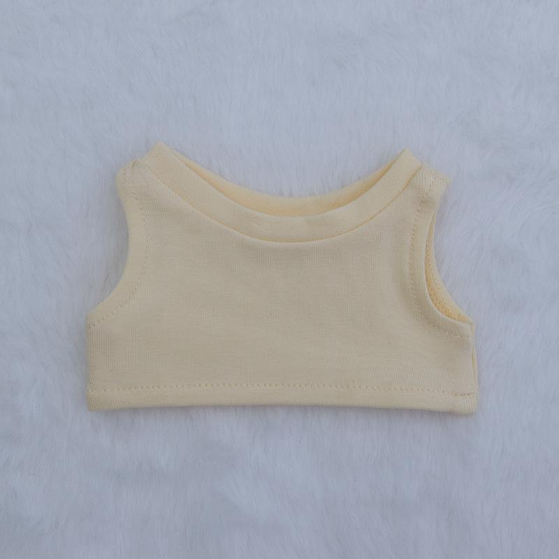 High Neck Sleeveless T-shirt for 10cm-20cm Dolls - Versatile Cotton Plush Fabric