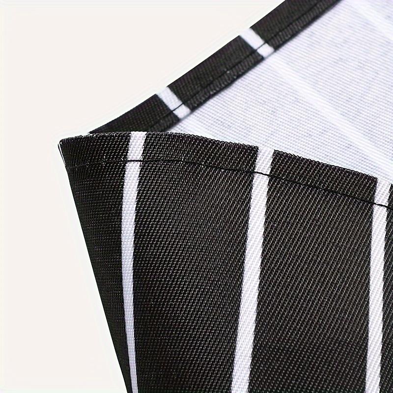 Striped Waterproof Cotton Work Apron Oil-Resistant Cooking Apron for Home Restaurant Coffee Shop Men and Women