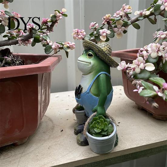 Animal Statue Decorative Vivid Resin Anti-deform Decoration Wear-resistant Garden Frog Sculpture for Outdoor