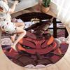 Naruto Fire Sage Mode Round Area Rug Carpet Rug For Living Room Bedroom Sofa Playroom Decor Nonslip Floor Mat