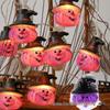 Halloween LED String Lights - Pumpkin, Spider, Ghost, Horror Decor, Marigold Colored Small Lights