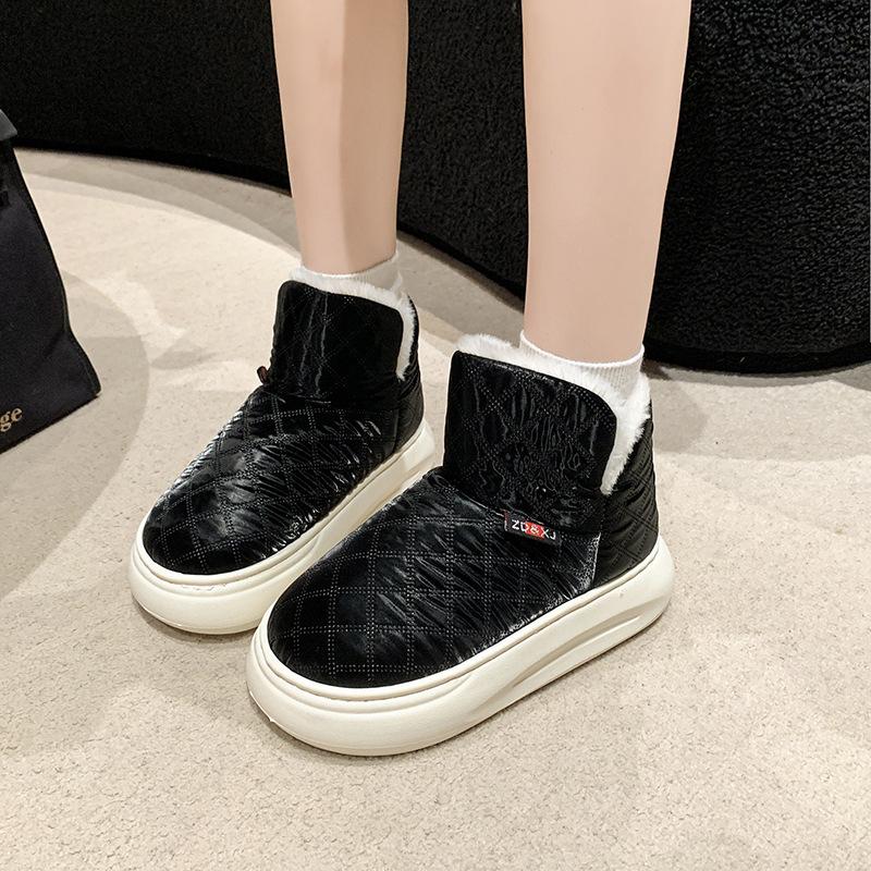 Winter velvet thickened home bread shoes cotton boots women wear fashion warm snow boots comfortable soft sole women's cotton shoes