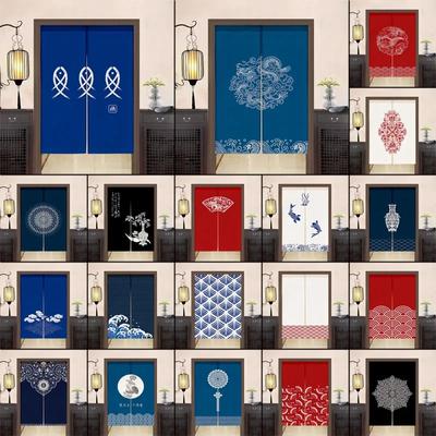 Japanese Door Curtain Fish Sushi Shop Izakaya Door Hanging Half Curtain Blackout Opaque Noren Door Curtain Home Partitions