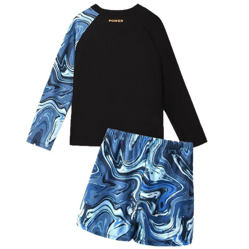 Plus Size Boys' UV Protection Swimwear Set for Teens and Chubby Kids