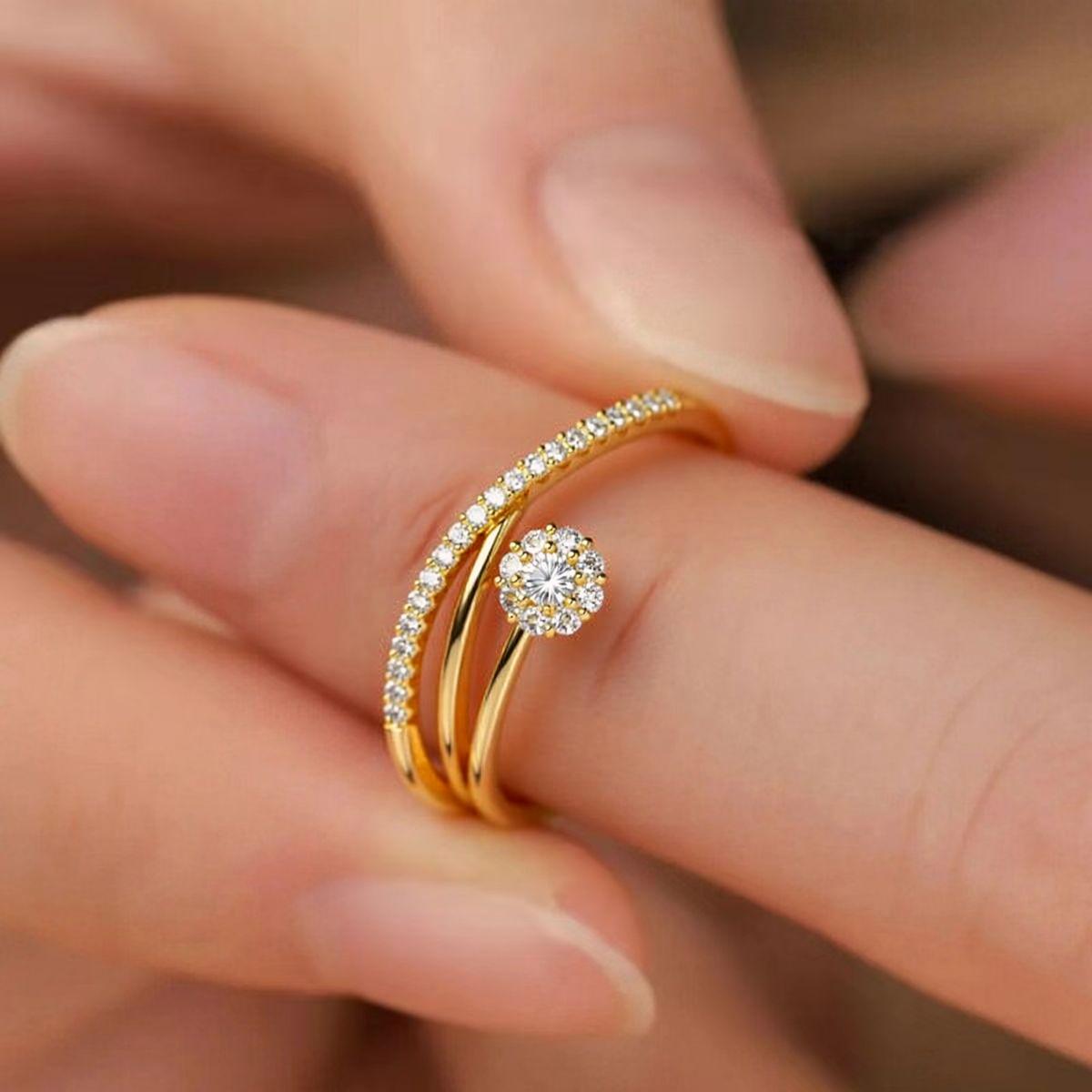 Adjustable engagement ring for women Bohemian style exquisite adjustable open ring Beautiful handmade ring Adjustable opening