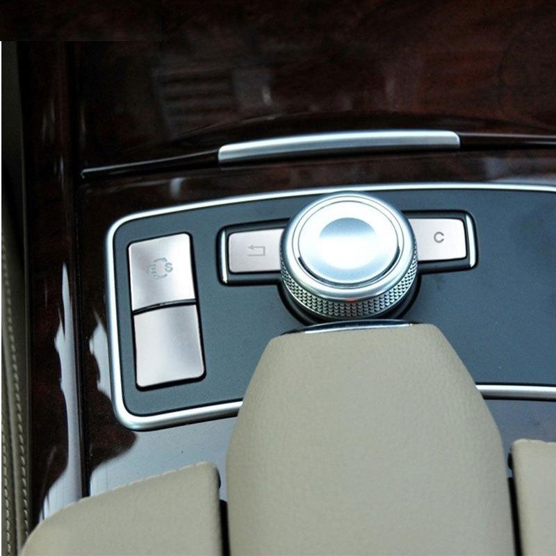 4pcs For Mercedes Benz E Class W212 2009 2010 2011 2012 2013 Car Center Console ES Buttons Multimedia Button Cover Trim Stickers